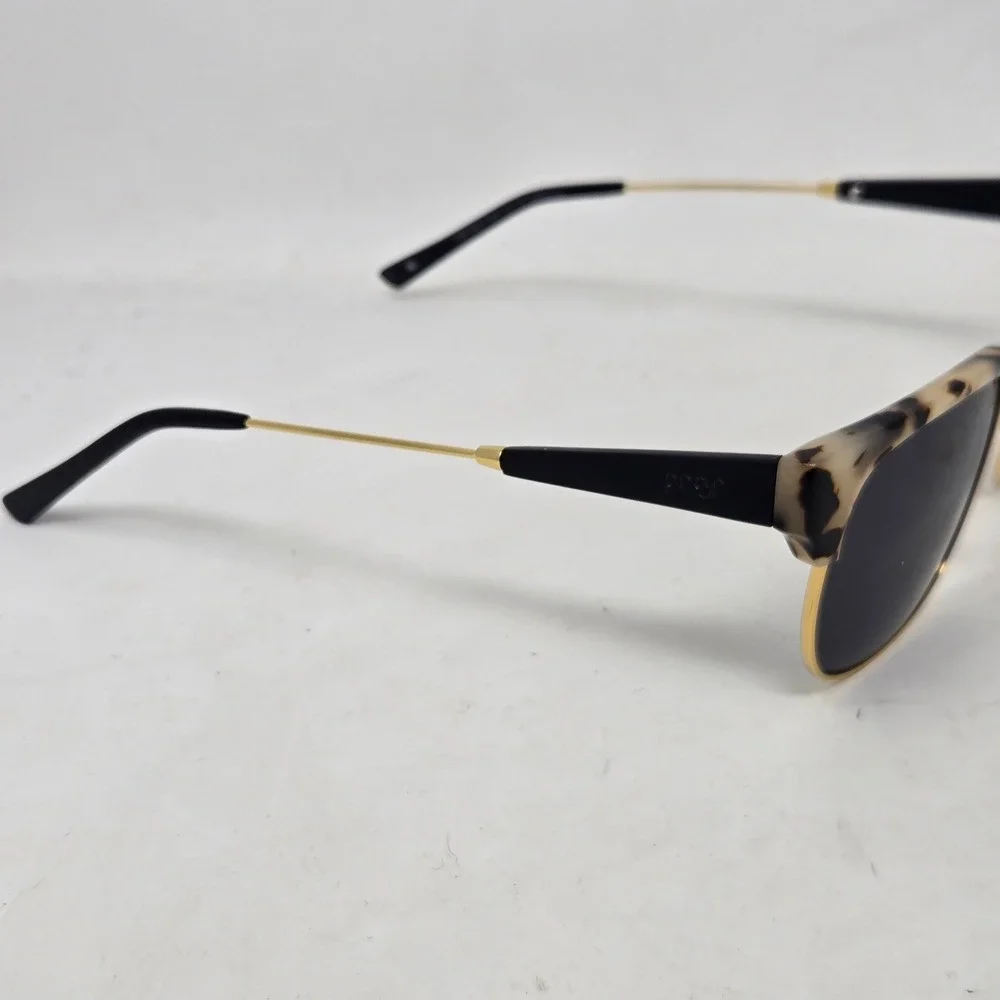 Proof Sawtooth Sunglasses Tortoise Gold Browline Clubmaster Style Women Mens